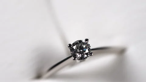 Close-up of a diamond in a ring. Stock Footage 310226702