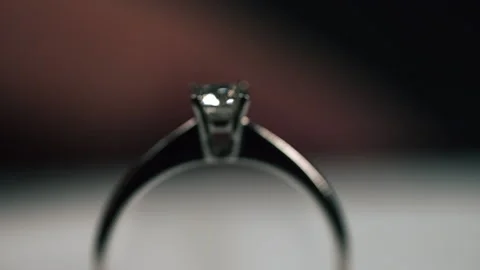 Close-up of a diamond ring. Stock Footage 310227578