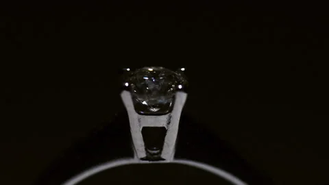 Close-up of a diamond in a ring Stock Footage 310227657