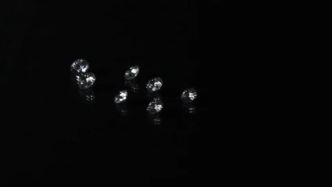 Close up of diamonds on a turntable Stock Footage 71548450