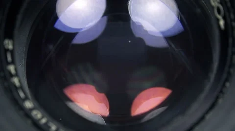 Close-up of Diaphragm Camera Shutter. Full HD Stock Footage 46756684