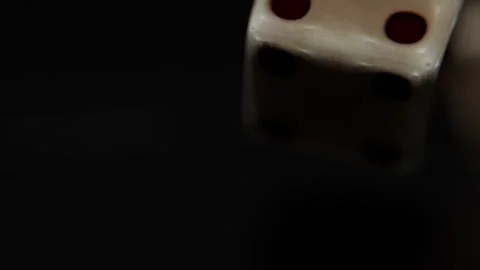 Close up of a dice falling Stock Footage 253562024