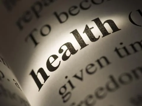 Close-up of dictionary definition - Health 写真素材