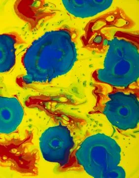 Close up of different color paint Stock Photos