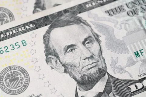 Close up of different dollar bills.. Concept of money and earnings. Money sav Stock Photos