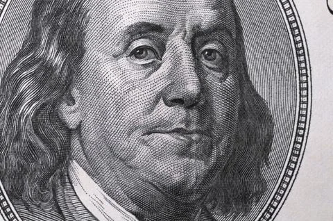 Close up of different dollar bills.. Concept of money and earnings. Money sav Stock Photos