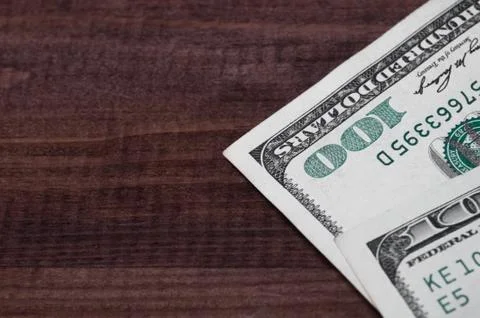 Close up of different dollar bills.. Concept of money and earnings. Money sav Stock Photos