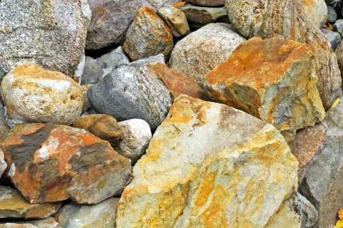 Close-up of different large rocks in pile. Stock Photos