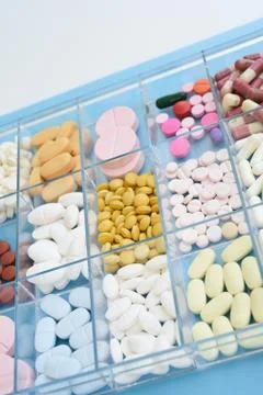 Close up of different medication Stock Photos