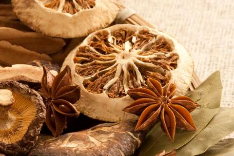 Close-up of different spices for cooking meat Stock Photos