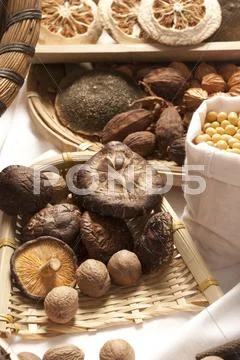 Close-up of different spices Stock Photos