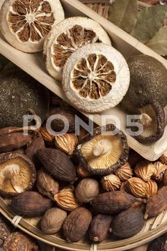 Close-up of different spices Stock Photos