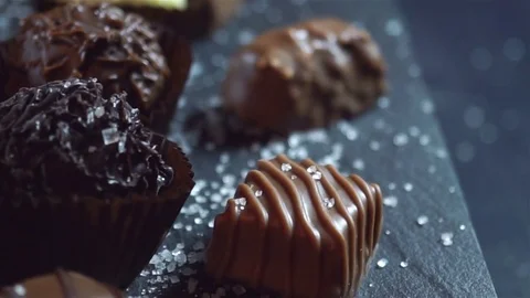 Close up of different type of candies Stock Footage 75727088