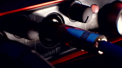 Close up of digital audio interface 스톡 동영상 46395143