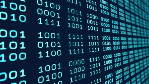 Close-up digital binary code, big data, computer device screen. Video stock 312014663