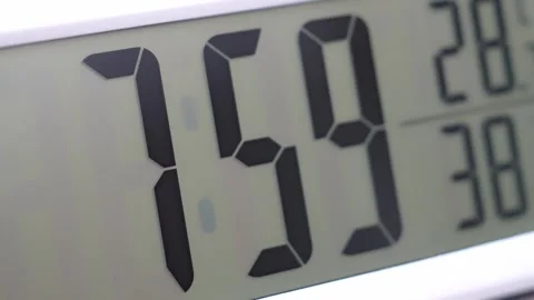 Close Up of Digital Clock Display Stock Footage 342670215