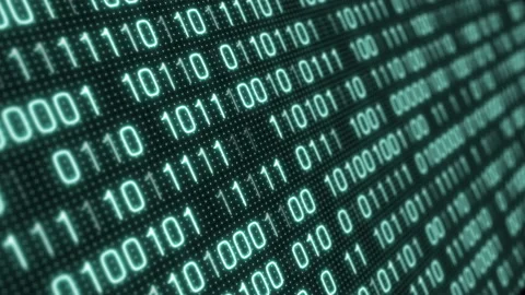 Close-up digital data code green color screen. Stock Footage 144091172