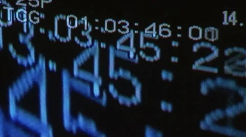 Close-up of a digital display on a black background Stock Footage 6474710