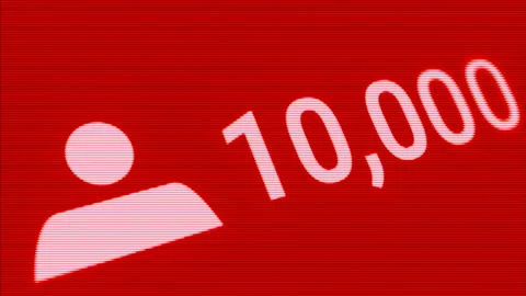 Close Up On Digital Display Shows Growing Numbers Of Subscribed People Stock Footage 165232292