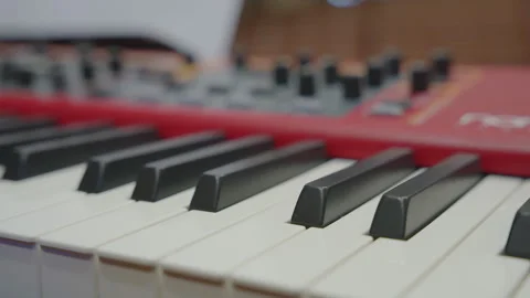 Close-Up of Digital Keyboard Piano Keys and Control Knobs 스톡 동영상 314354968