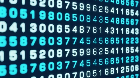 Close up digital number sequences, data, code Stock Footage 314946842