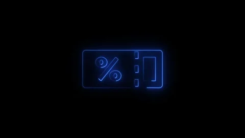 Close-up of a digital percentage display on a dark screen Stock Footage 345621402