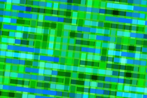 Close-up of digital screen with green and blue pixels Illustrazione stock