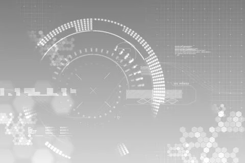 Close up of digitally generated image of speedometer Stock Illustration