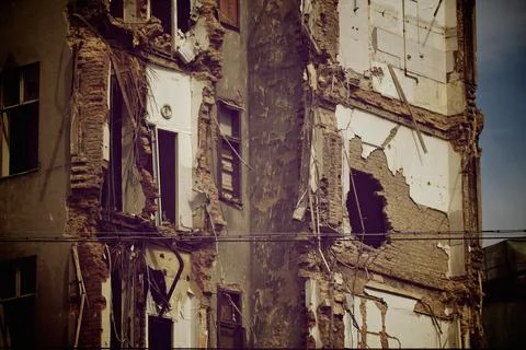 Close-Up of a Dilapidated Building Stock Photos