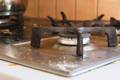 Close up of a dirty burner Stock Photos