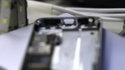 Close up of disassembled phone. Stock Footage 106472081