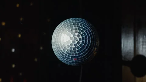 Close up disco ball on dark background. Party concept. Stock Footage 307909172