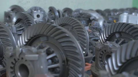 Close up display of dozen terminators in a room 3 Stock Footage 97243635