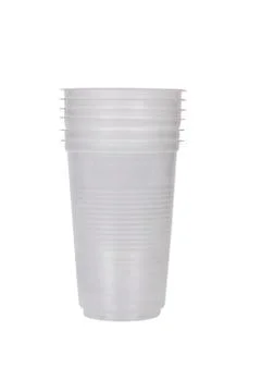 Close-up of disposable plastic cups Stock Photos