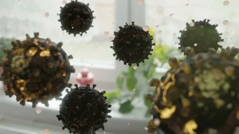 Close-up of dissolving virus under microscope., SARS-CoV-2 COVID-19. Stock Footage 158233568