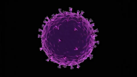 Close-up of dissolving virus under microscope., SARS-CoV-2 COVID-19 pandemic. Stock Footage 158653554