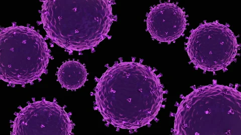 Close-up of dissolving virus under microscope., SARS-CoV-2 COVID-19 pandemic. Stock Footage 158746165