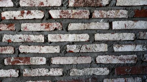 Close-Up of Distressed Brick Wall Texture 스톡 사진