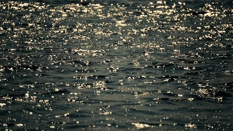 Close Up Of Disturbed Ocean Water Surface Stock-Footage 119487306