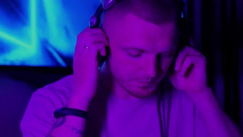 Close up DJ using controller console to mix music list in club Stock Footage 201497046