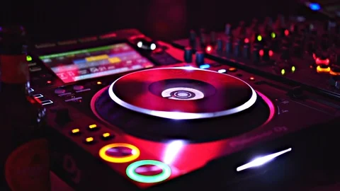 Close up of dj Wheel Stock Footage 123001211