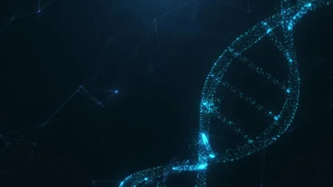 Close Up DNA Molecule with Molecular Network Structure Genetic Research Biotech Stock Footage 337557710