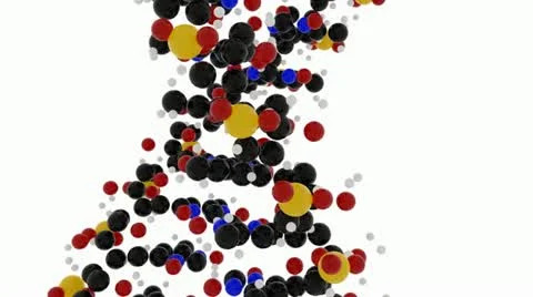 Close up on DNA strand spinning 스톡 동영상 19029188