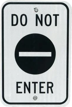 Close Up of a Do Not Enter Sign Stock Illustration