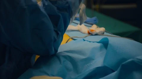 Close up of doctor doing surgery Stock Footage 105824533