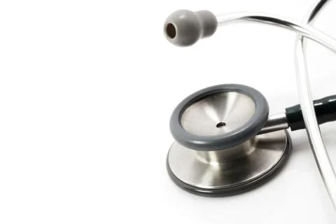 Close up Doctor's stethoscope isolate on white background Stock Photos