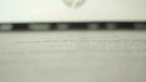 Close-Up of Document Printing from desktop Printer Stock Footage 334828123