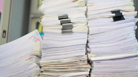 Close-up documents papers Stock Footage 148750920