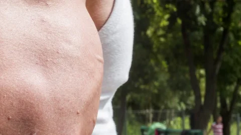 Close up of doing biceps curl.(BMCC 2.5K - 2400x1350) Stock Footage 47912651