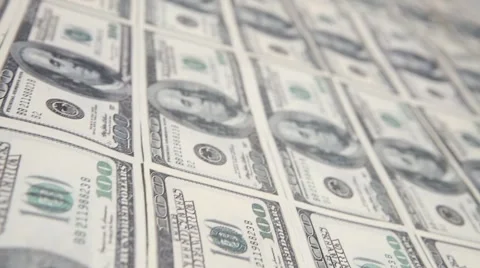Close up dollar banknotes in motion Stock Footage 60797893